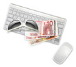 sunglasses euro keyboard