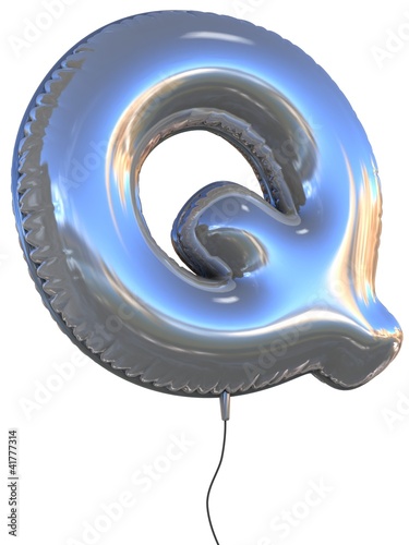 Illustration: letter Q balloon 3d illustration letter Q balloon 3d illustration