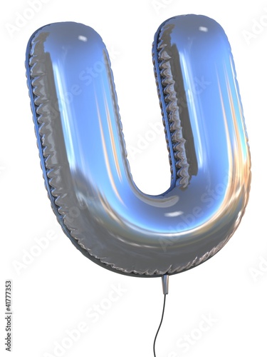 Illustration: letter U balloon 3d illustration letter U balloon 3d illustration