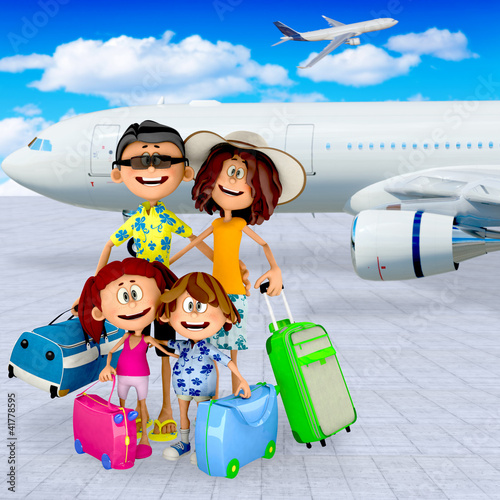 Illustration: 3D family vacations 3D family vacations