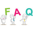 Geschäftsleute, Buchstaben, FAQ