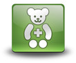 Green 3D Effect Icon "Pediatrics"