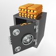 3d Gold deposited in the safe
