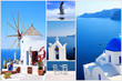 Set of summer photos in Santorini island, Greece