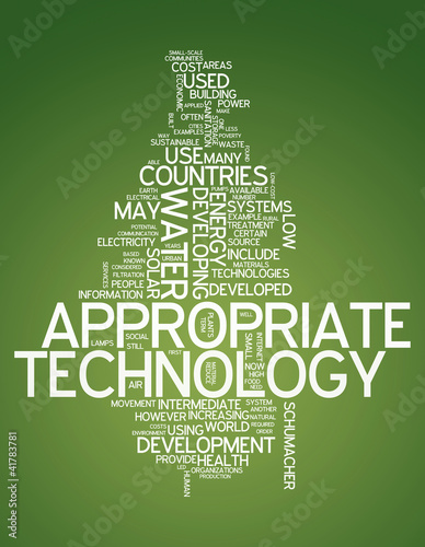 Illustration: Word Cloud "Appropriate Technology" Word Cloud "Appropriate Technology"