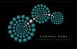 logotype name on black background