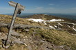 wooden signpost in Massif Central