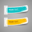 Label paper brush stroke, vector