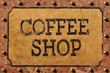 Rusted, Riveted Coffee Shop Sign