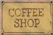 Aged Wood Coffee Shop Sign