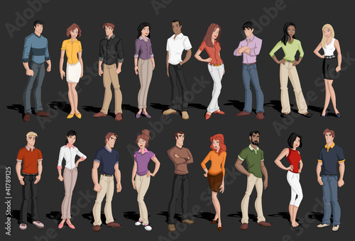 Vector: Group of cartoon business people Group of cartoon business people