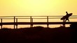Surfer at sunset Surfer at sunset