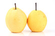 Oriental pear on a white background