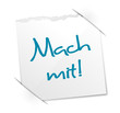 Zettel in Laschen - mach mit