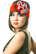 woman in the retro hat