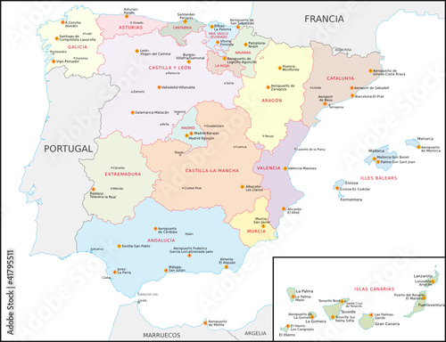 Vektor: Spanien Airport Spanien Airport