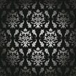 Black/Silver Seamless Flowers/Leafs Pattern