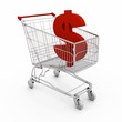 sale shopping cart with dollar sign