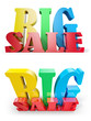 Big Sale, three-dimensional sign, isolated on white