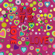 seamless love and heart background seamless love and heart background