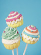 Colorful cupcake pops Colorful cupcake pops