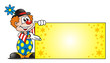 Clown presenting