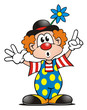 Clown amazed
