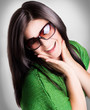 Happy girl wearing sunglasses
