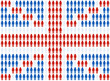 British flag made from people