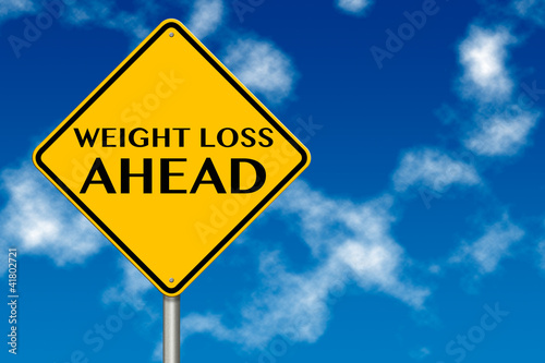Photo: Weight Loss ahead Sign Weight Loss ahead Sign