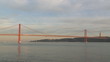 Lisbon bridge boats time lapse sunset Lisbon bridge boats time lapse sunset