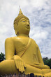 big yellow Buddha's sculpture, Thailand