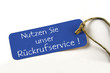 Rückrufservice Plakette