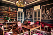 CHATEAU DE GARREVAQUES - Salon rouge -
