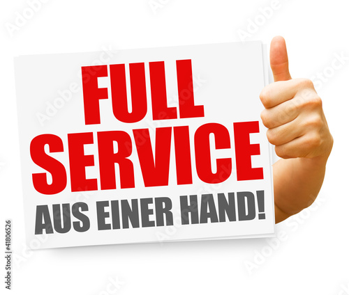 Foto: Full Service aus einer Hand! Button, Icon Full Service aus einer Hand! Button, Icon