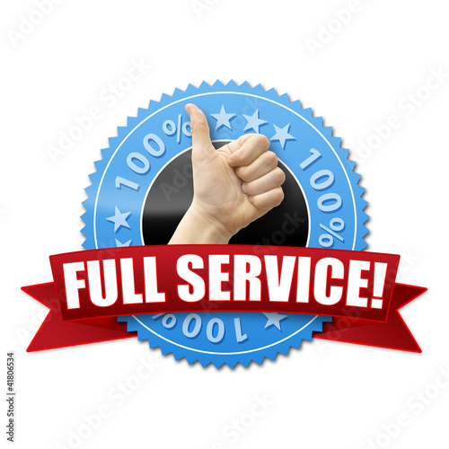 Foto: Full Service! Button, Icon Full Service! Button, Icon
