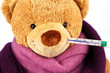Teddy Bär mit Fieberthermometer