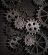 rusty gears metal background