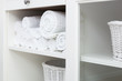 towel on a shelf