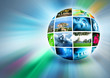 Television and internet production technology concept Television and internet production technology concept