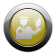 Yellow Metallic Orb Button 