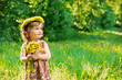 Girl with floral head wreath