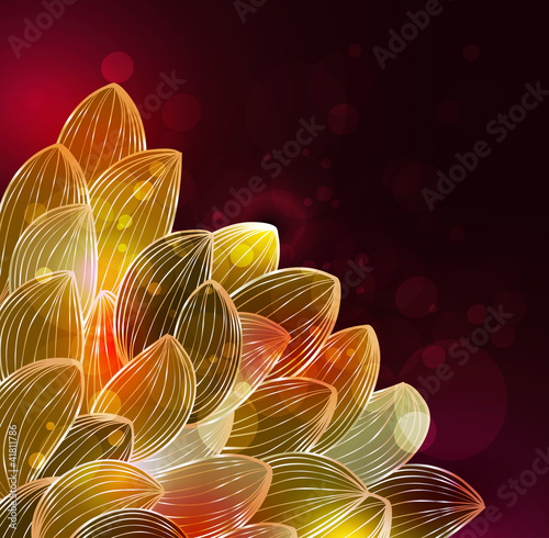 Vector: Hand drawing abstract floral background. Element for design. Hand drawing abstract floral background. Element for design.