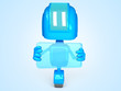 robot with business card