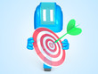 robot with target