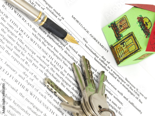 Photo: mortgage agreement mortgage agreement