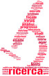 microscopio, simbolo della ricerca tagcloud