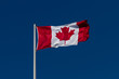 Canadian flag in the wind