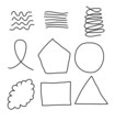 Nine Scribble Shapes