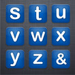 Square letter modern app icons.